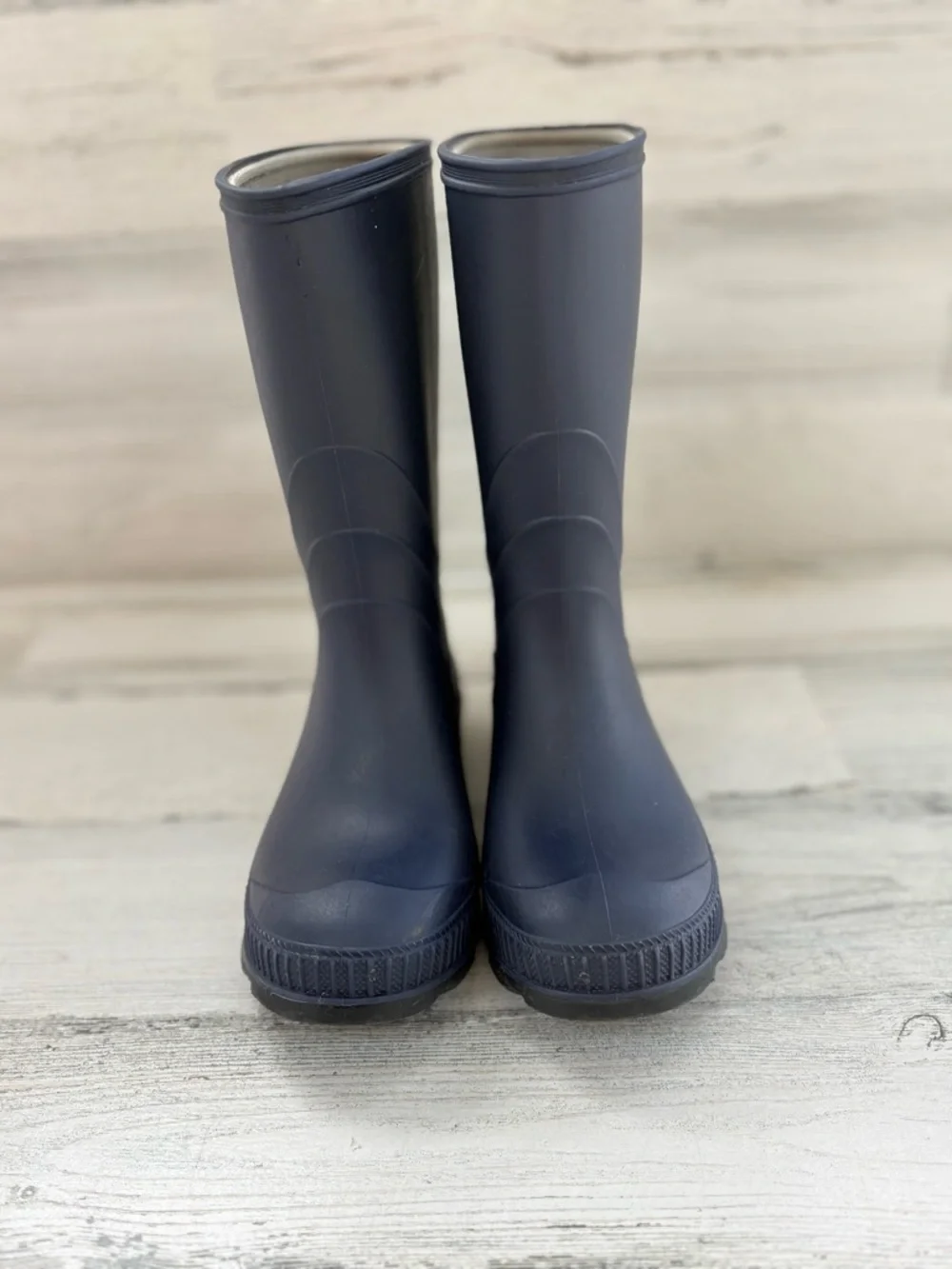 Kamik Girls Size 1 Stomp Pull On Waterproof Rain Snow Boots In Navy